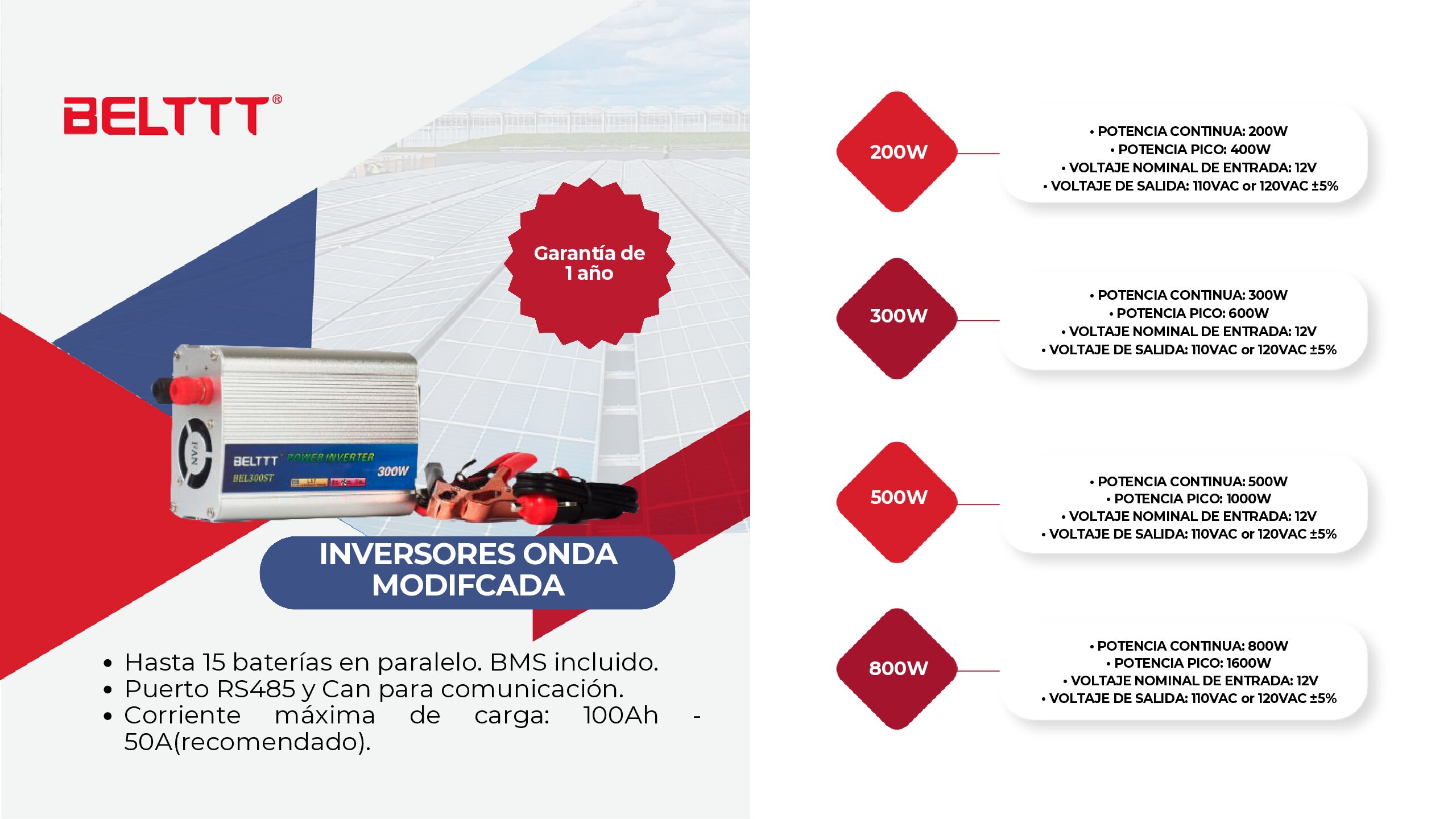 Inversor OFF Belttt Onda Modificada