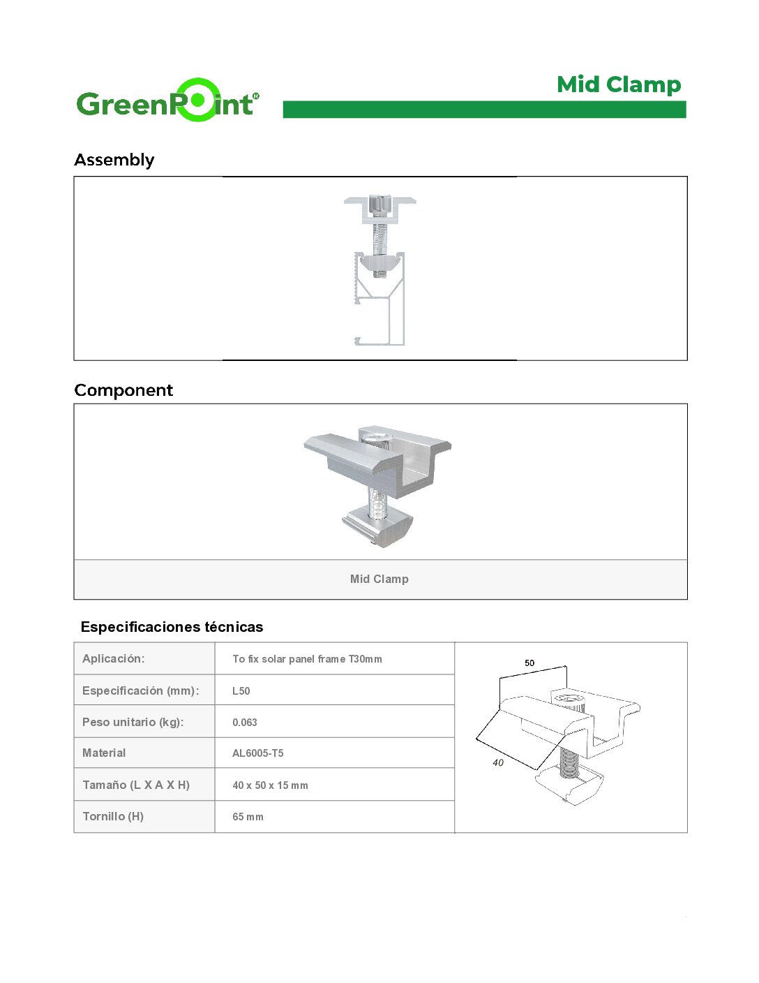 Mid Clamp 30 Kit L50