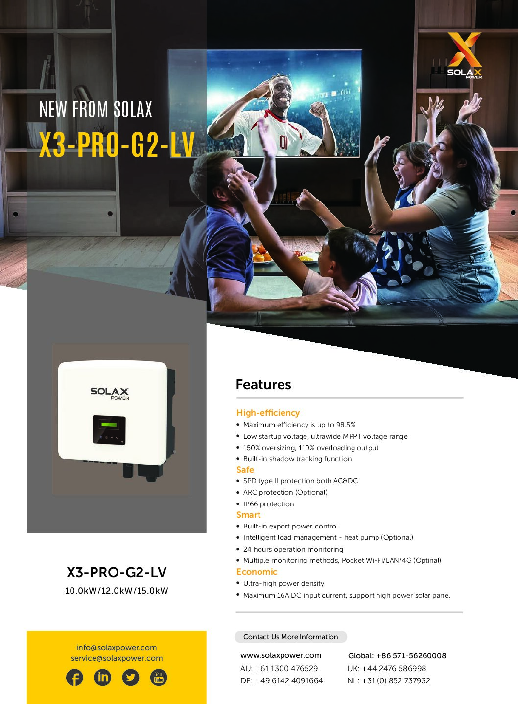 Inversor Trifásico On-Grid SolaX X3-PRO G2