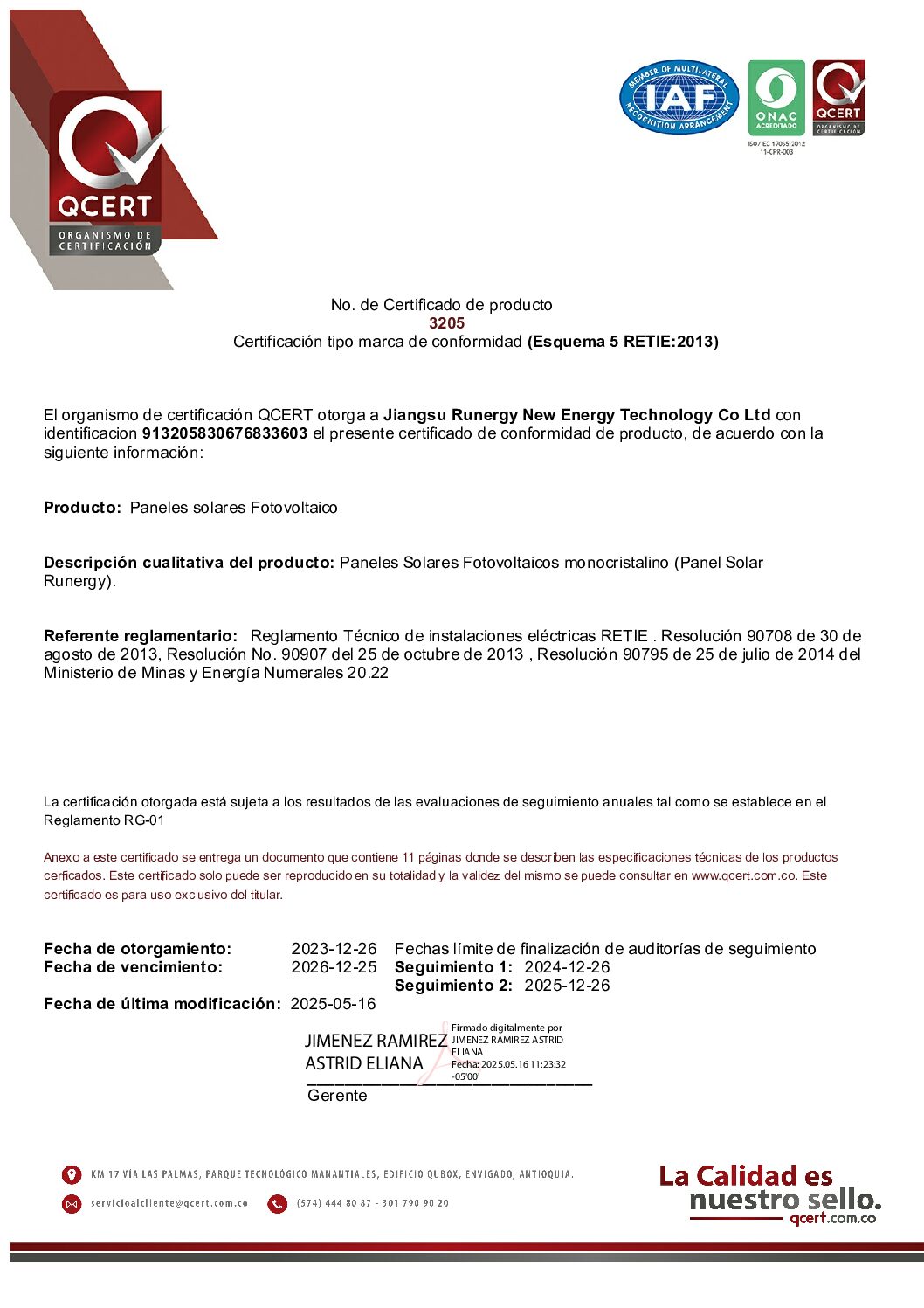 PANEL SOLAR RUNERGY DH132N11 630W BIFACIAL