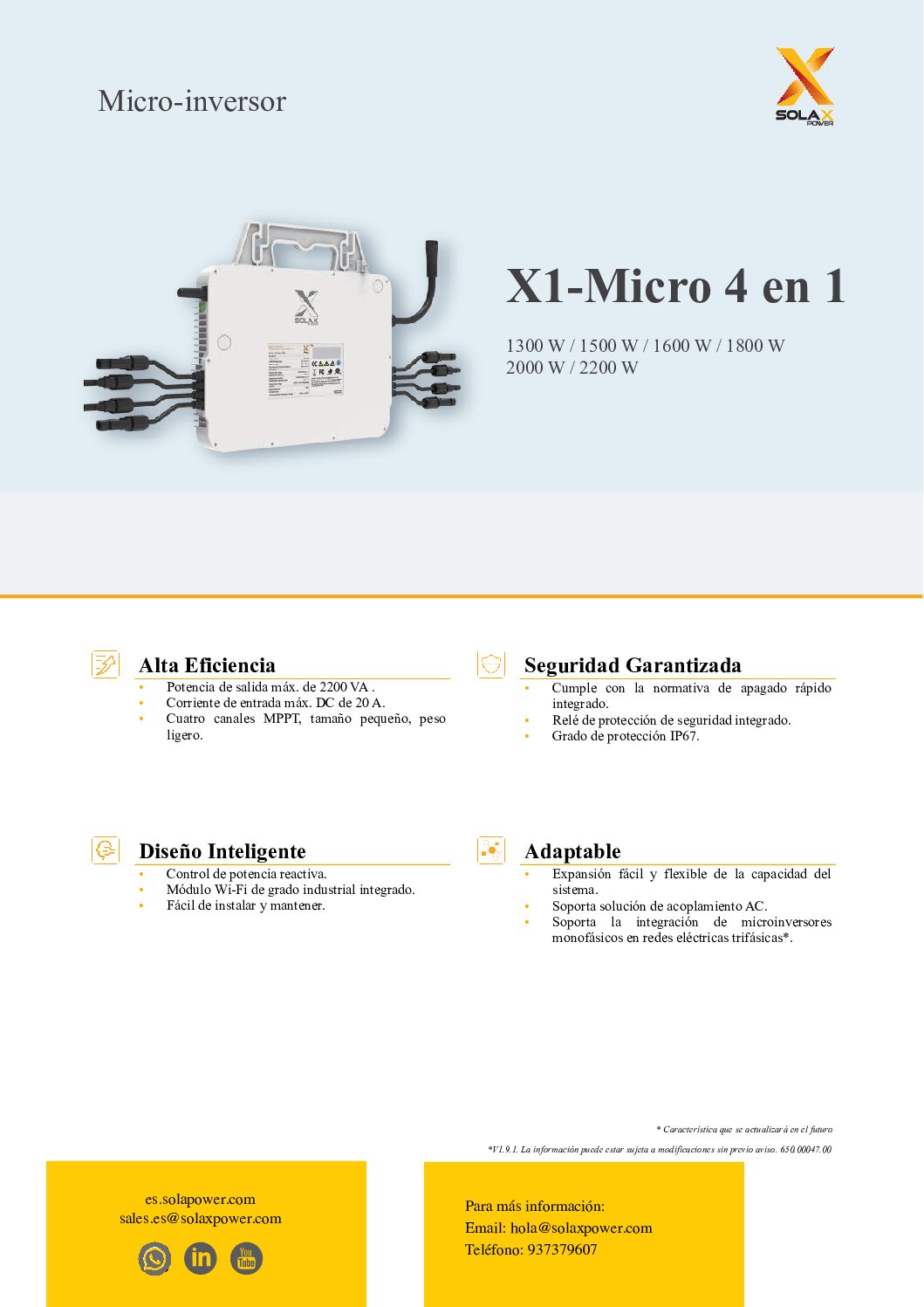 Microinversor SolaX X1-Micro